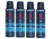 Kit 4 Desodorantes Aerosol Bozzano Dry Proteção Seca 150ml