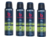 Kit 4 Desodorantes Bozzano Aerosol Antibac + Fresh 150ml