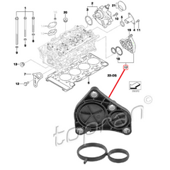 TAMPA FLANGE PLACA CABECOTE BMW X1 E84 2009 A 2015 - comprar online