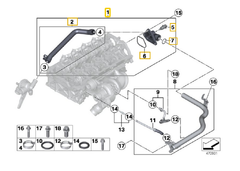 MANGUIERA COM FLANGE VÁLVULA BMW 118I F22 F20 2011 À 2019 - FC Imports Auto Peças Nacionais e Importados