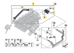 MANGUIERA COM FLANGE VÁLVULA BMW 320I 316I F30 F31 2011 À 2019 - comprar online