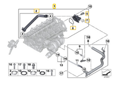 MANGUIERA COM FLANGE VÁLVULA BMW 114I F20 F21 2011 À 2019 na internet