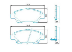 PASTILHA FREIO DIANTEIRA HONDA FIT 2015 À 2021 - comprar online