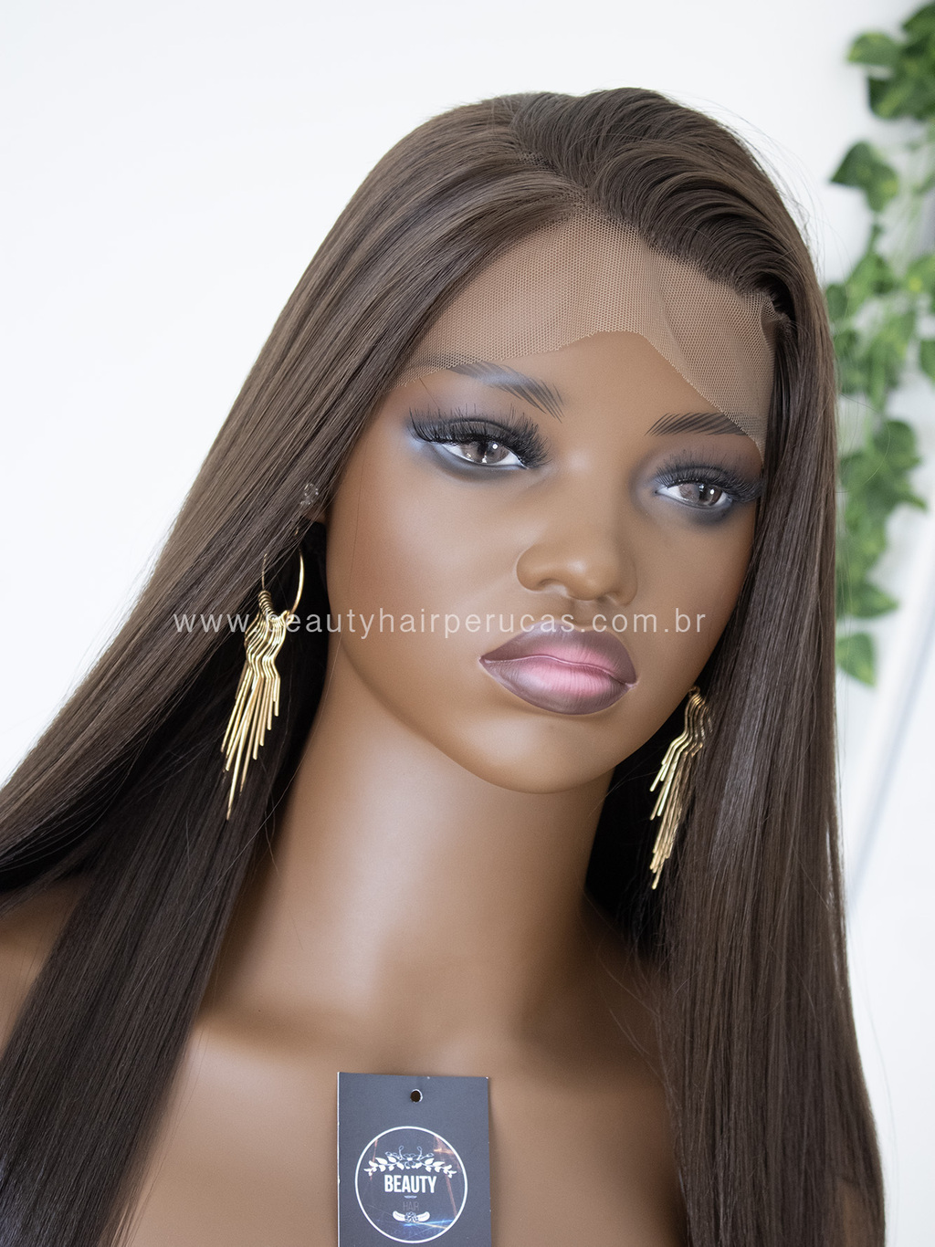 Peruca Orgânica Front Lace Sleek Wig Fashion Summer