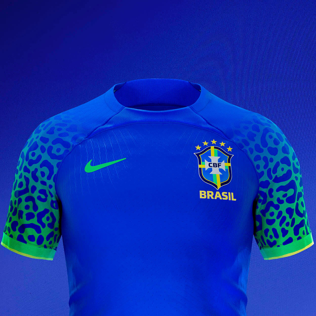 Camisa Reserva Brasil Azul Copa do Mundo 2022 - Masculina - Torcedor - Nike