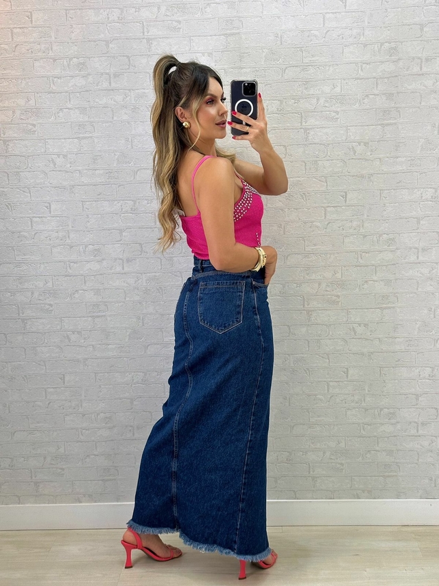 Saia longa da moda 2018 sales