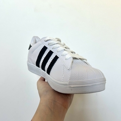 Adidas Superstar Blanca tiras negras - comprar online