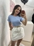 Saia com short em alfaiataria - Branco - Closet Nosso Jeito