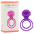 Anel Peniano Argola Testicular Vibrador - Roxo