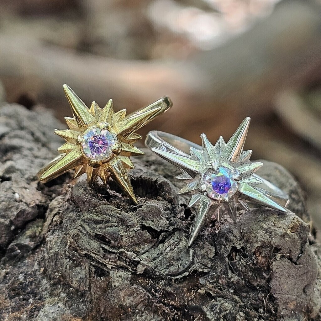 Anillo estrella online oro