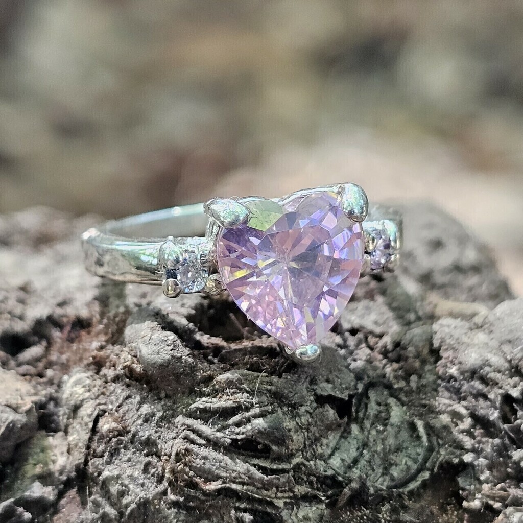 Anillo en Plata 925 con Gran Corazon de Zirconia Cubica