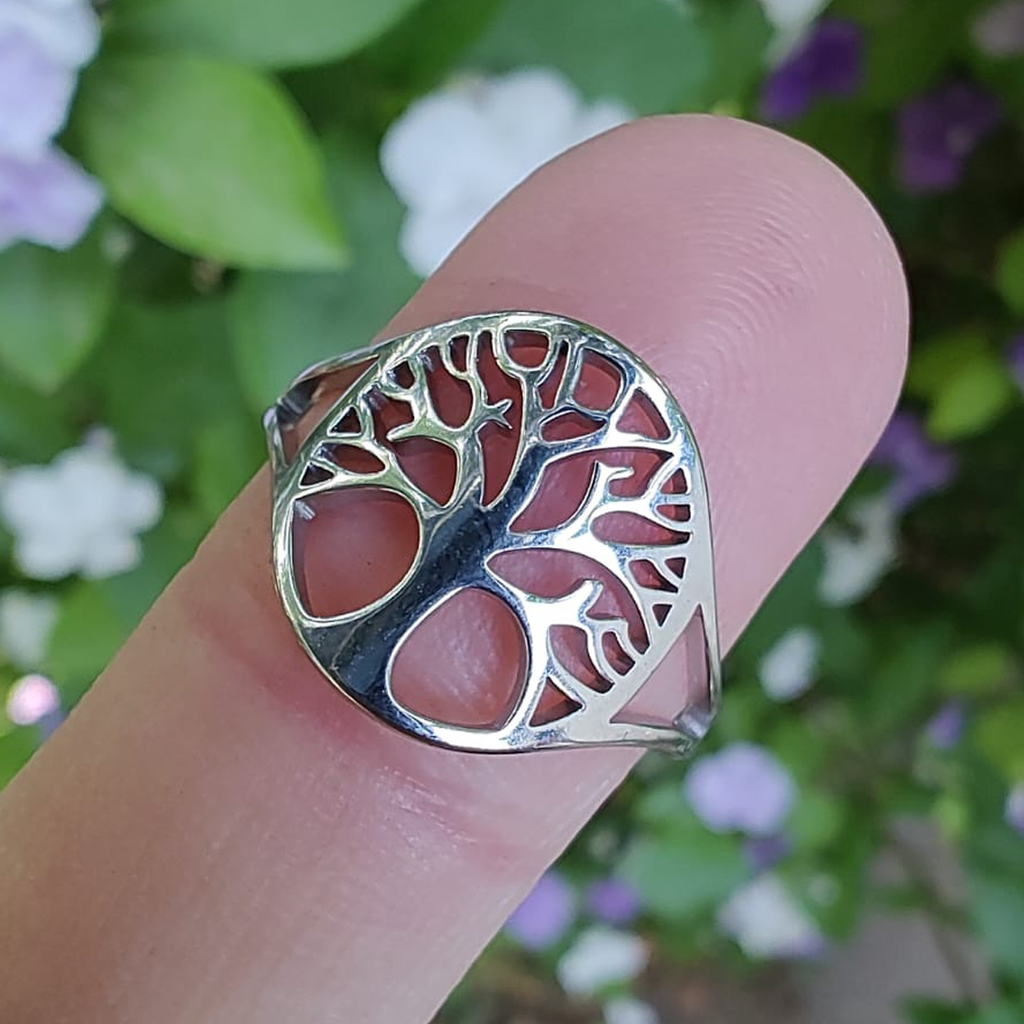 Anillo Arbol de la Vida en Acero Quirurgico