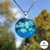 Imagen de Collar Cielo con Nubes Encapsuladas en Acero - Brilla Azul en la oscuridad