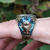 Anillo Egipcio Esfinges Ankh con Anubis y Ra - comprar online