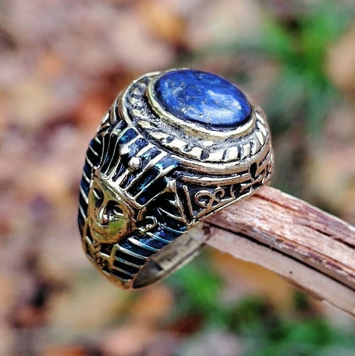 Anillo con piedra lapislazuli hotsell