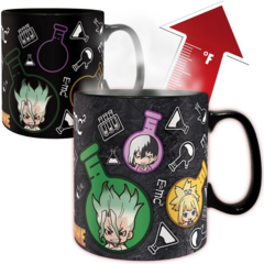 Taza Termica Dr Stone Formula Chibi 473ml Cambia de Color