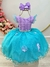 Vestido Infantil Ariel Apliques Fundo do Mar e Busto Plissado - Festivo Festas | Loja Online de Fantasias e Acessórios