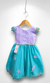 Vestido Infantil Ariel Apliques Fundo do Mar e Busto Plissado - comprar online