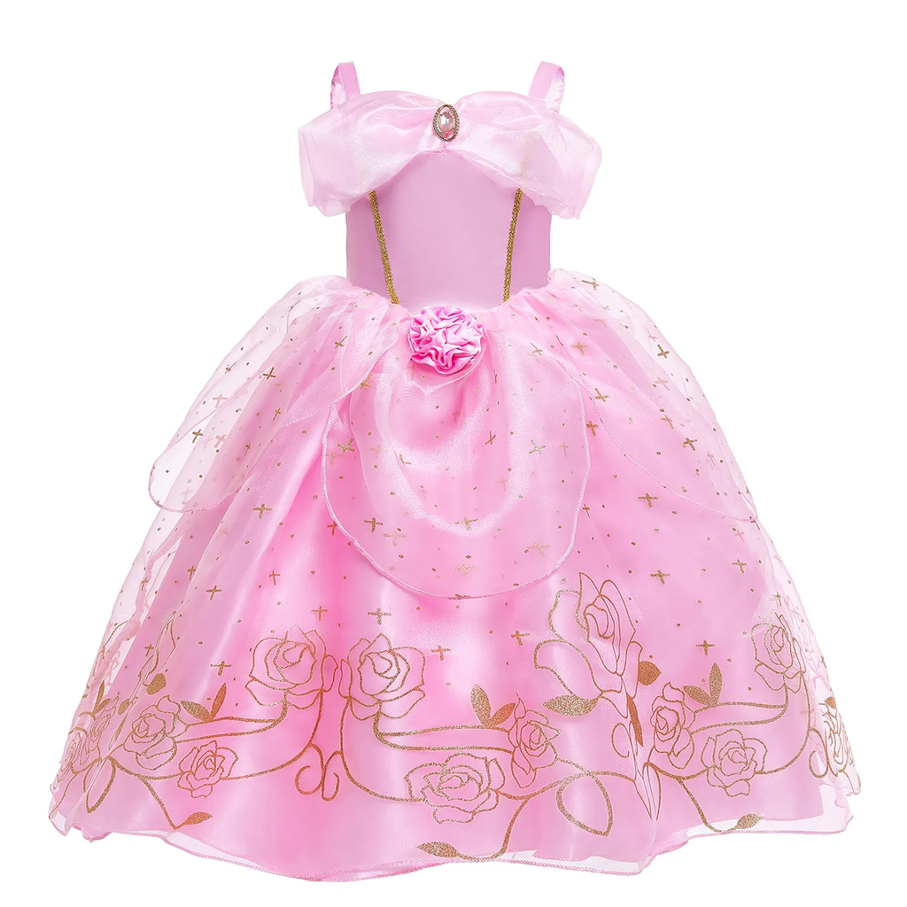Vestido Infantil de Festa Princesa Rosa - Festivo Festas