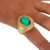 Anel Imperador Pedra Verde - 16g - Banhado a Ouro 18k