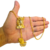 Terço Pitbull 3mm com Face de Cristo Cravejado + Pingente Mão Rezando Banhado a Ouro 18k - comprar online