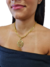 Cordão+Pulseira Cadeado 8mm Feminino Pingente Espirito Santo Banhado a Ouro 18k - comprar online