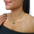 Cordão Tijolinho 8mm Feminino Pingente Coração Banhado a Ouro 18k - comprar online