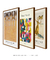 Conjunto 3 Quadros Decorativos Klimt Bauhaus Dalí