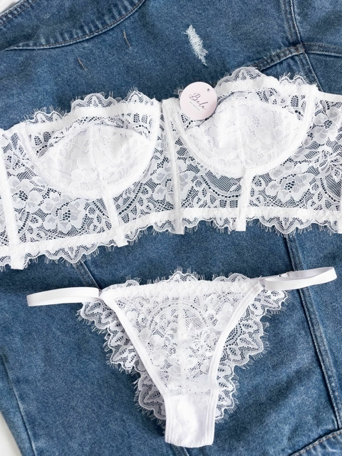 Conjunto Lucy - Branco - Comprar em Bela Intimates