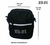 Imagem do Shoulder Bag Mini Bolsa Transversal Jota K Tela Preta Alça Ajustável