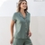 PIJAMA AMERICANO CURTO FEMININO LISO LUNA - VERDE OLIVA - comprar online