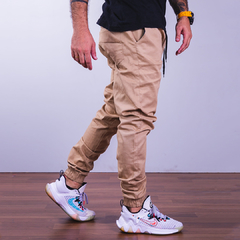 calça jogger masculina caqui