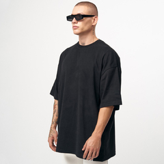 camiseta oversized masculina preta lisa