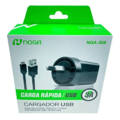 CARGADOR NOGA NGA-358 MICRO USB CARGA RAPIDA