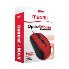 MOUSE MAXELL MOWR-105 ROJO 5 BOTONES en internet