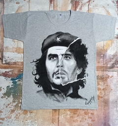 REMERA DEL CHE-MARADONA PINTADA A MANO