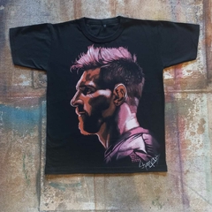 REMERA PINTADA A MANO DE MESSI 2