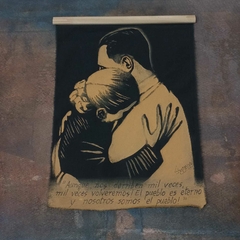 Abrazo de Eva y Perón 25 x 35 cm