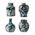 Set x4 jarrones azules - tienda online