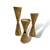 Set x 3 Candelabros Madera