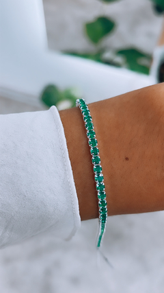 PULSERA TIPO TENIS VERDE