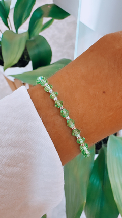 PULSERA CRISTALES VERDE