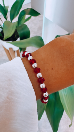 PULSERA CRISTALES ROJOS