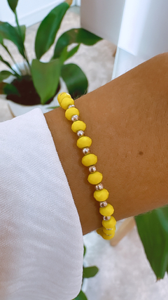 PULSERA CRISTALES AMARILLO