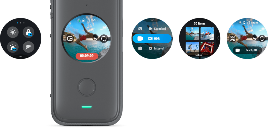insta360 ONE X2 Câmera de ação à prova d'água 360 graus, 5,7K 360,  estabilização, tela sensível ao toque, edição de IA, transmissão ao vivo,  webcam, controle de voz