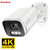 Câmera IP de segurança Onvif CCTV Rede Com Fio - 4K POE IP66
