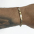 Bracelete Chapa Lisa com Pedra de Cristal - comprar online