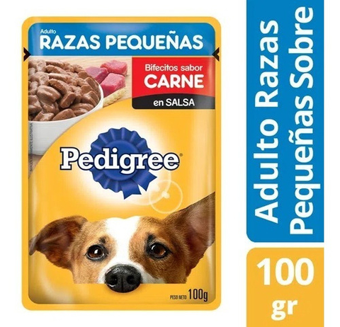 Pedigree Sobresito Pouch Adulto Raza Peq. Carne 100gr X 12u.