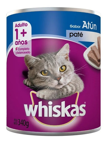 Whiskas Lata Adulto Pat Sabor At£n X 340 Grs Pack 6 Latas