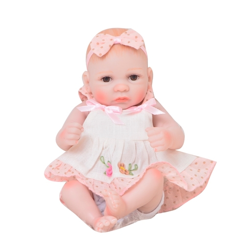 Mini Bebê Reborn Silicone Sólido Completo *Amandinha* A PRONTA